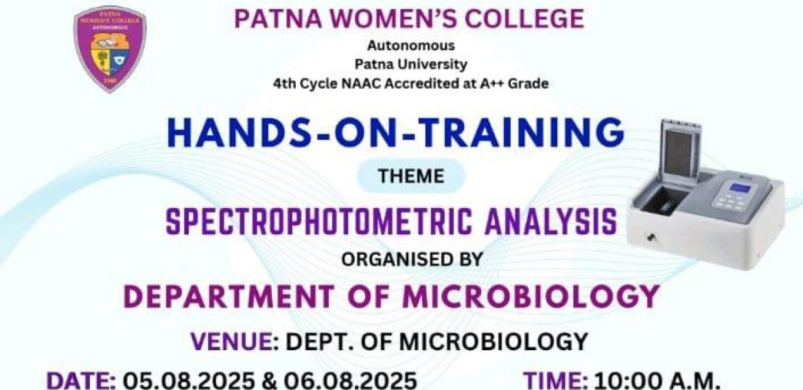 A Hands-on Training on the theme “Spectrophotometric Analysis”